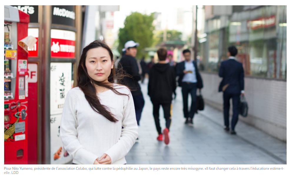 Featured in Le Courrier: "Les lycéennes, proies faciles au Japon" | Paru dans Le Courrier : « Les lycéennes, proies faciles au Japon »